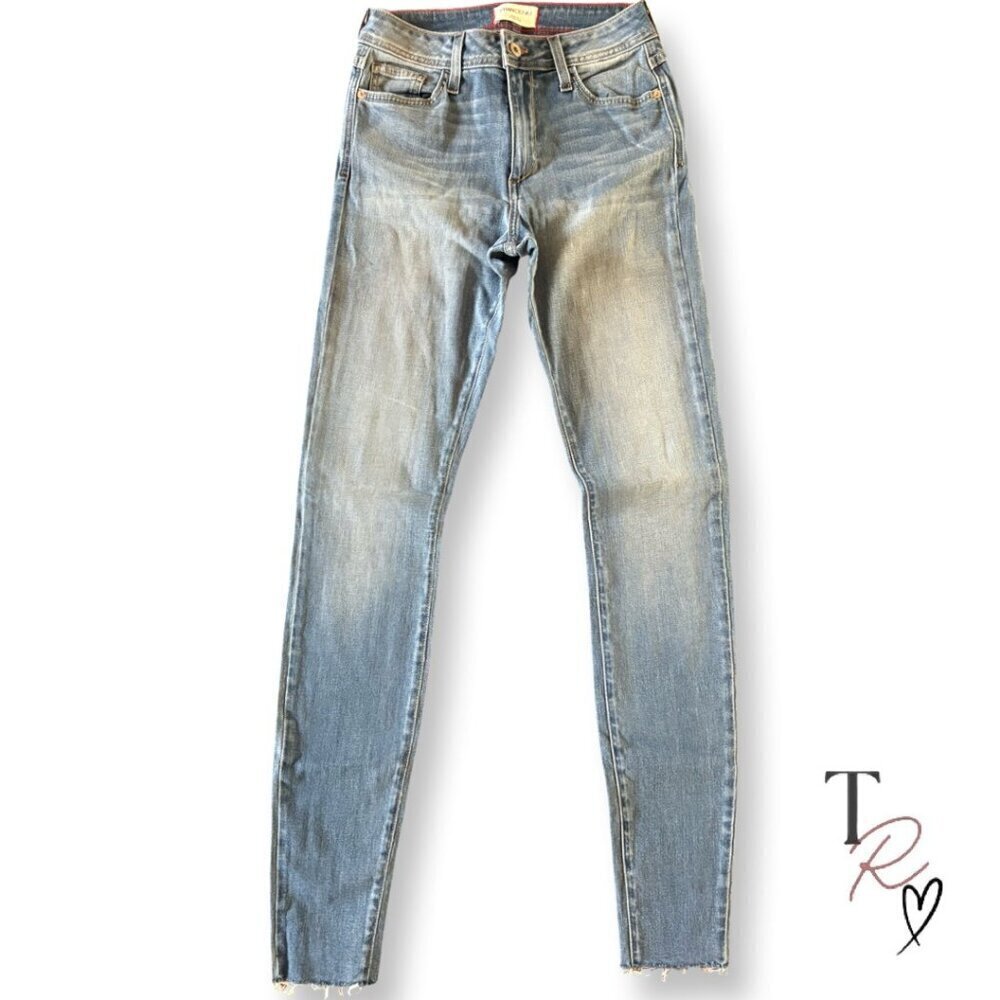 Fran Denim Emma High Rise Skinny Raw Hem Jean  Size 27 Long